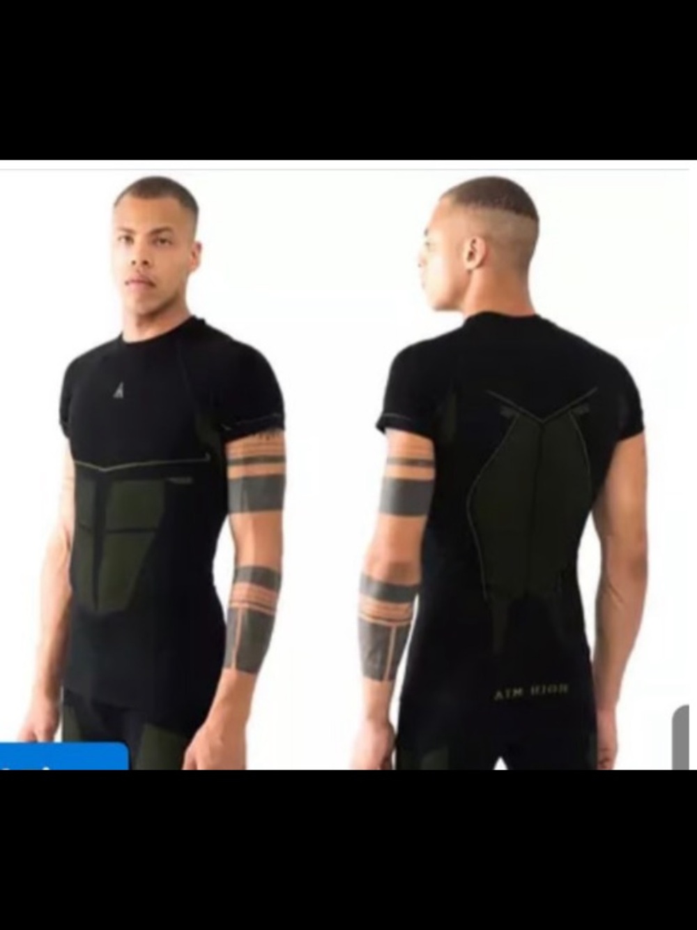 Men's Black Athletic Compression Shirt size S/M